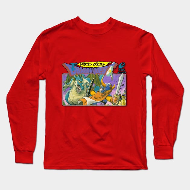 Dragon Quest I Famicom Long Sleeve T-Shirt by Il Mercante